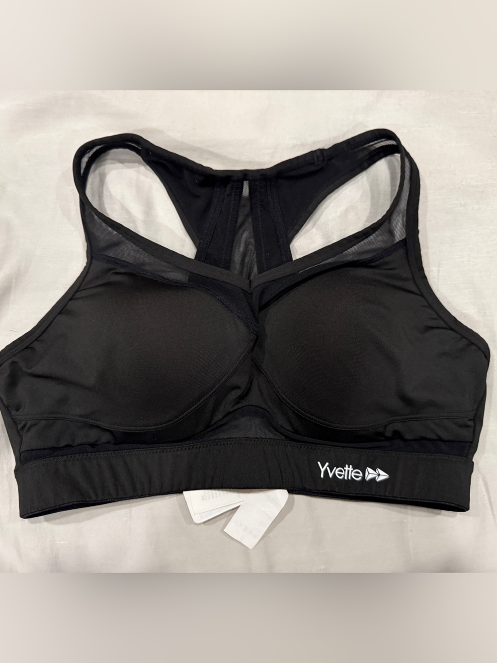 Yvette Black High-Impact Sports Bra XL